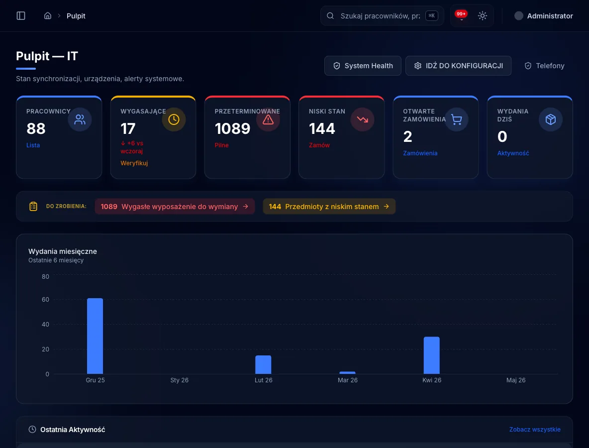 Warehouse Management System — zrzut ekranu 2