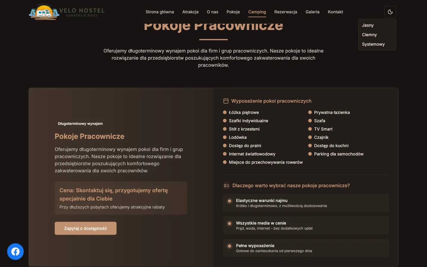 Velo Hostel Okleśna — zrzut ekranu 5